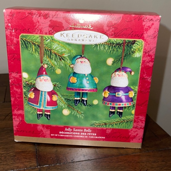 2001 Hallmark Jolly Santa Bells - Picture 1 of 6